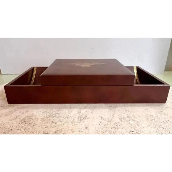 Brown Fantastic Vintage Condition Leather Like Fabric Jewelry Box - Picture 5 of 11